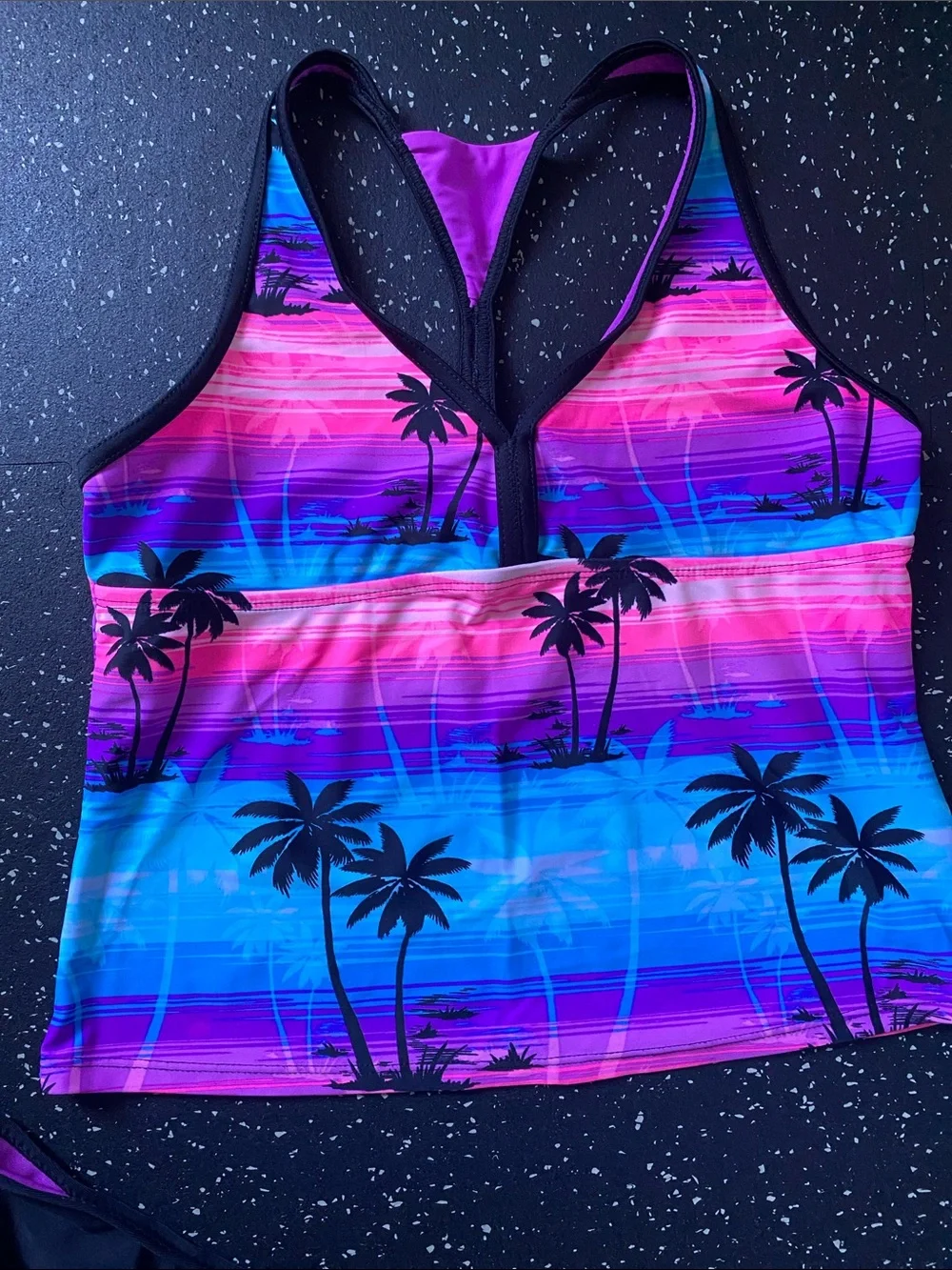 Gerry Weber Girls' Purple & Blue Palm-Print Tankini Set